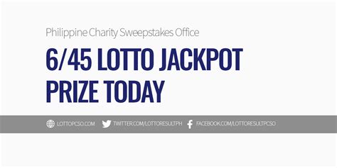jackpot prize lotto 6/45